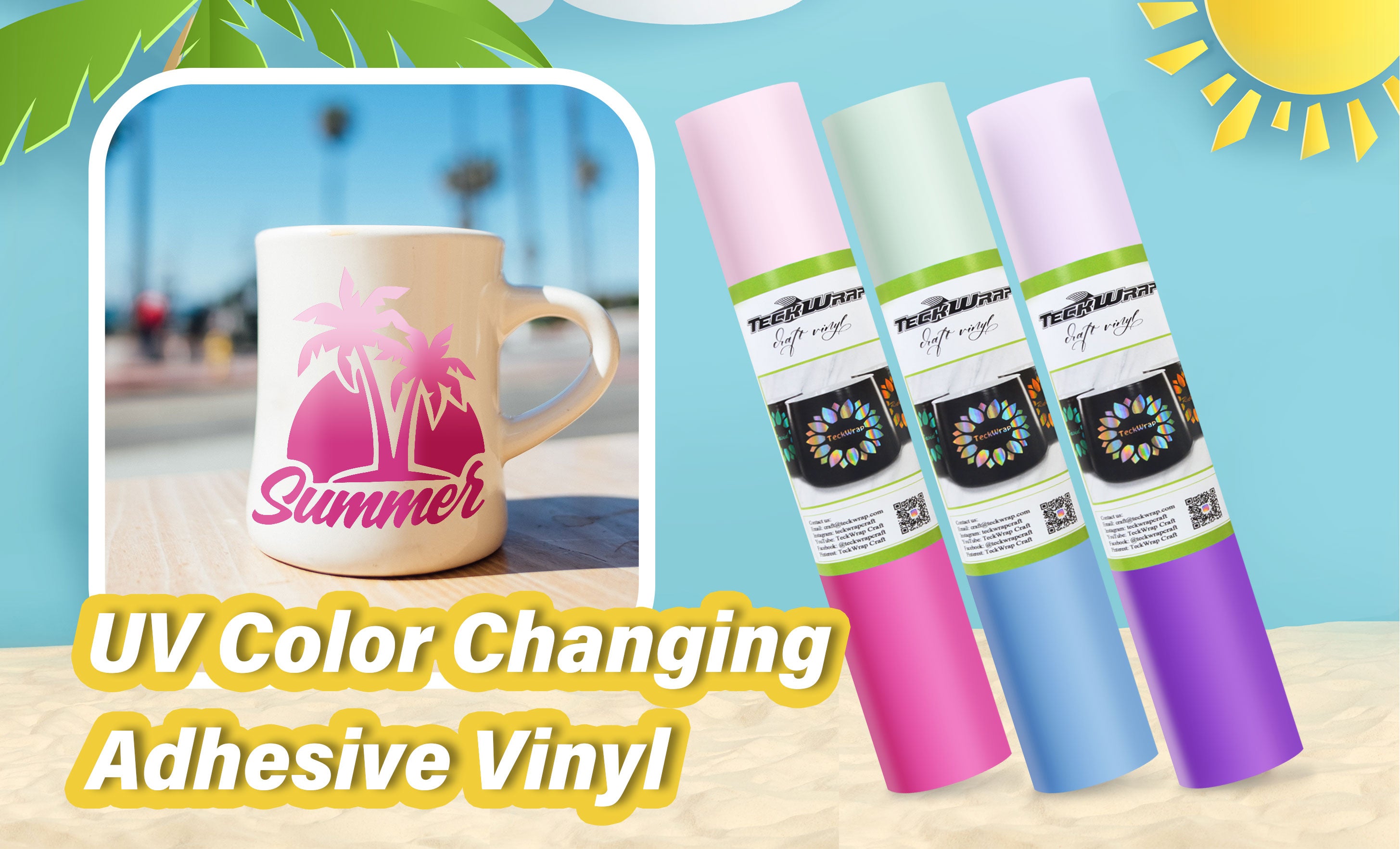 TeckWrap Craft UV Color Changing Vinyl - Baltic Vinyl