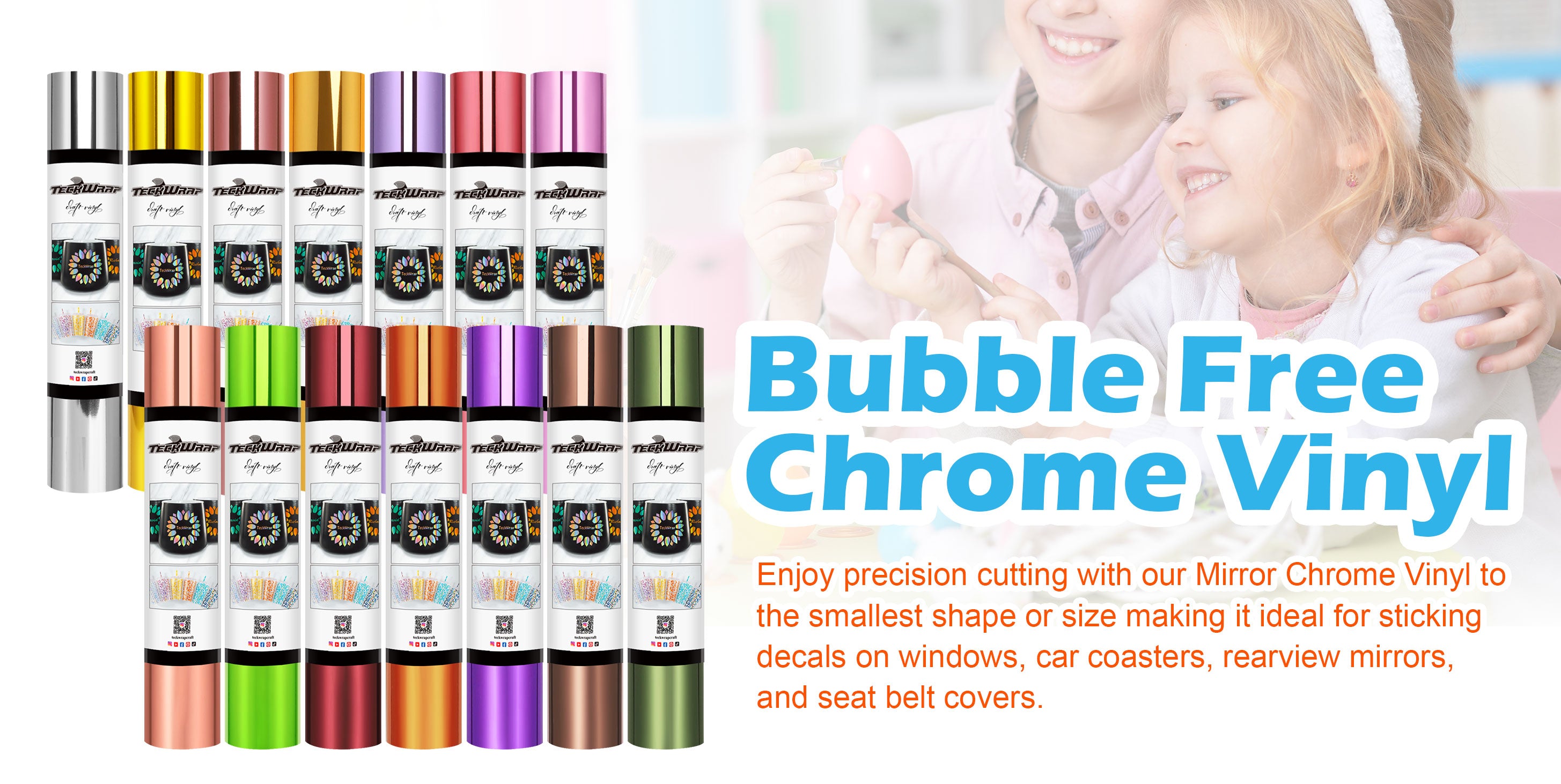 Bubble Free Mirror Chrome Adhesive Vinyl